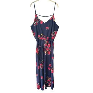 Xhilaratiom Floral Jumpsuit Navy Size XL